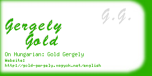 gergely gold business card